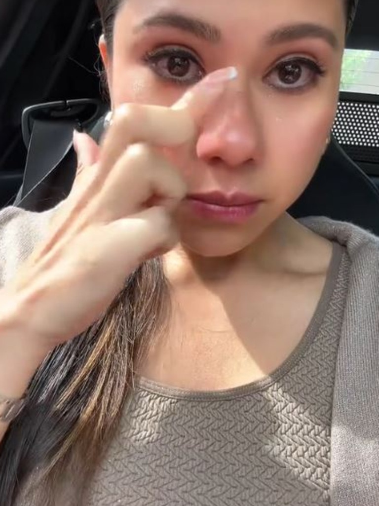 She wept as she apologised for 'fat-shaming'. Picture: TikTok/succulentaddict8