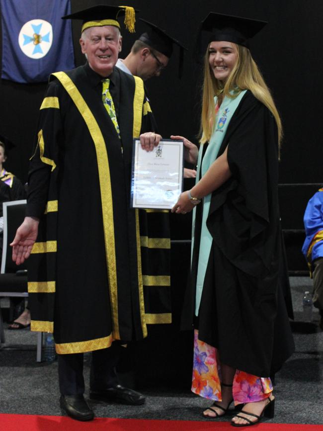 Elissa Forrester graduated with a Bachelor of Paramedic Science at the CQUniversity graduation ceremony in Bundaberg on December 14, 2023.