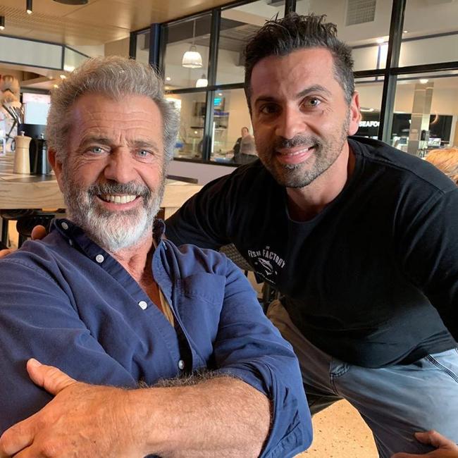 The Fish Factory Brisbane (Morningside) had Mel Gibson as a guest for lunch on Thursday, pictured with Owner Chris Savva