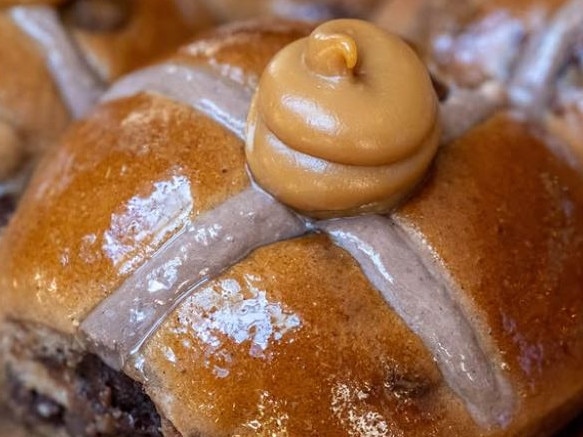 Bam Bam Bakehouse, Mermaid Beach. Stellar Five Hot Cross Buns to try. Photo: Instagram @bambam_bakehouse