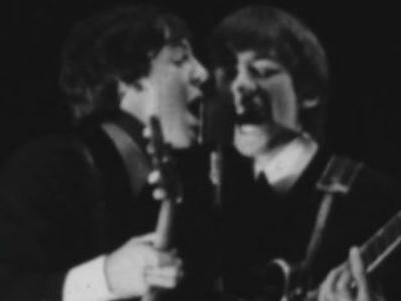 Beatles footage never seen before was uncovered at Sydney flea market by a musician who found an old box of 8mm film.. Picture: A Current Affair/ Nine
