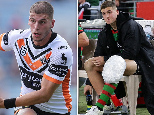 Tigers fullback Adam Doueihi has revealed he played most of his last season at the Rabbitohs with pain injections out of fear he would lose his spot in the side.