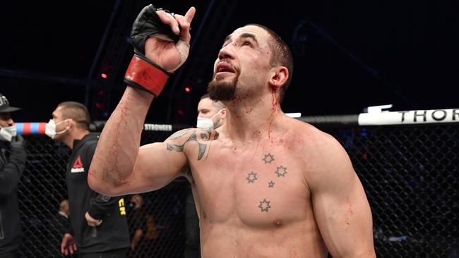 Robert Whittaker is two fights away from regaining the middleweight championship belt. Picture: Getty Images