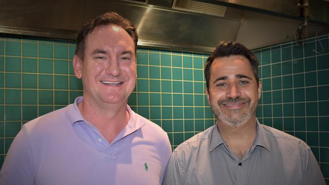 Owner John Buck (left) and group manager Michael Liashenko (right) spotted the empty restaurant space on the Riverwalk in November and decided to take the plunge.