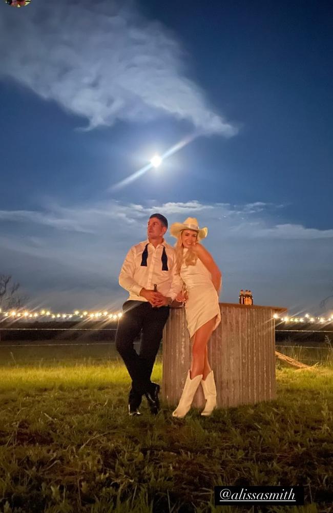 The couple's wedding took place in Kingaroy with a country theme. Photo: Instagram.