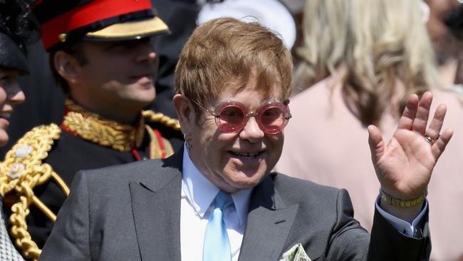 Elton John performed at the after-party. Picture: AFP