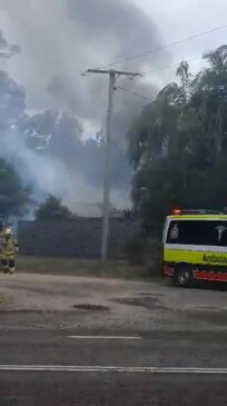 Shed fire in Lake Macdonald