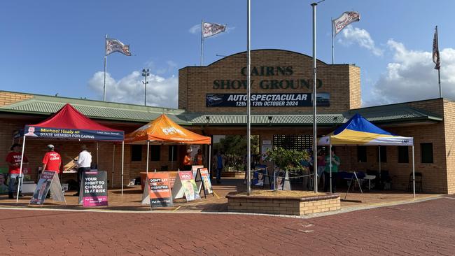 Cairns Showgrounds is one of three early voting centres for the 2024 state election within the electorate of Cairns.