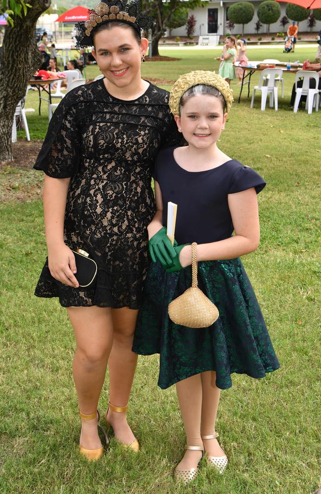 Socials at Family Fun Race Day at Cluden Park. Arabelle, 13, and Quinn Furnell, 11. Picture: Evan Morgan