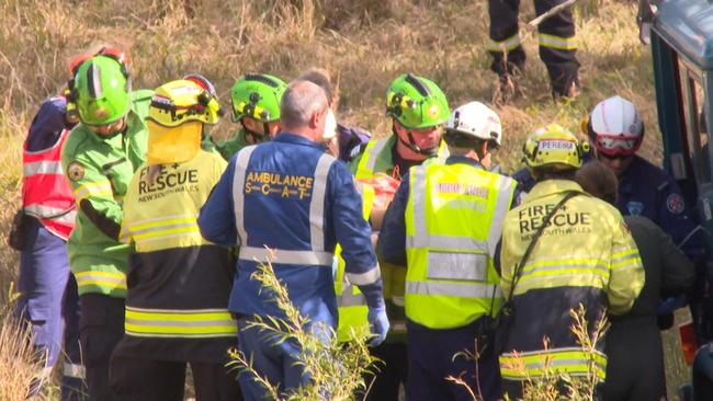 Taree Rescue Squad responding to the accident on Wednesday, July 31 on the road between Taree and Wingham.