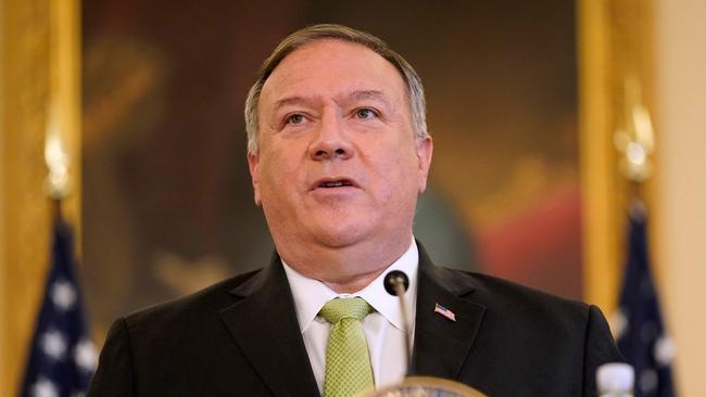 Taiwanese representatives travelled to Madison for Mike Pompeo’s address, in which he offered strong support for the island. Picture: AFP