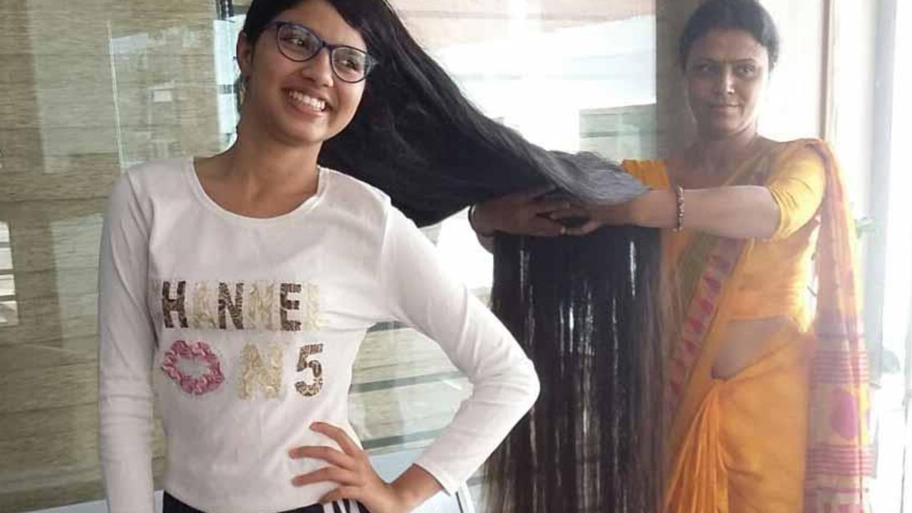 Nilanshi's hair is 170.5cm long. Picture: Guinness World Records