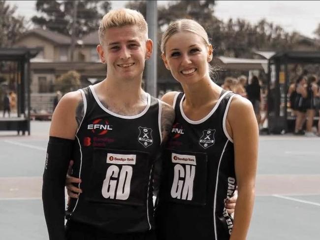 Victorian non-binary netball player David Capron, who identifies as he/him and /they/them, has been playing in the EFNL and SFNL women’s leagues for the past two years. Players and a coach are calling for Netball Victoria to overhaul their rules to stop non-binary players from playing in both competitions. Picture: Instagram