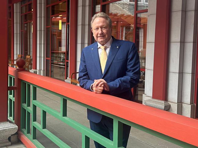 Fortescue executive chairman Andrew Forrest at Beijing’s Tsinghua university on Tuesday. Credit: Supplied