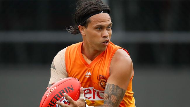 Allen Christensen at Brisbane training. Picture: Getty Images