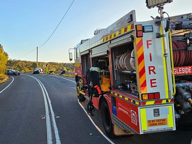 The police Crash Investigation Unit is examining the cause of the collision. Picture: Ingleside Rural Fire Service