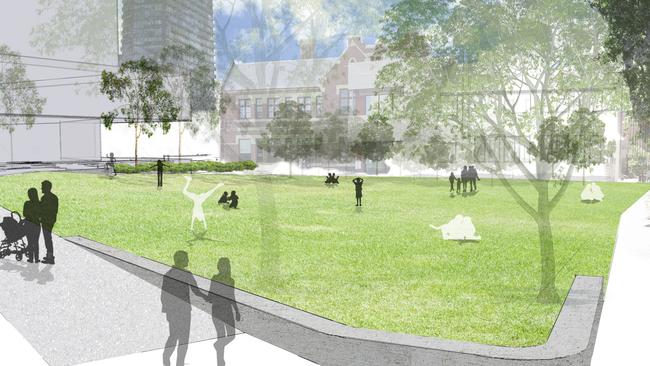 An artist’s impression of the proposed park at Boyd Hub.