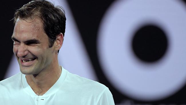 Roger Federer always has time for a laugh.
