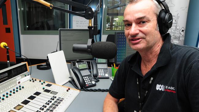 The ABC's Stewart Brash at at the station's digital broadcasting desk...Picture: PHIL WILLIAMS