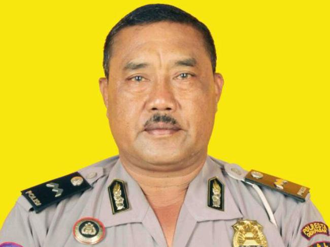 Bali police officer Wayan Sudarsa, 53, a Kuta traffic police officer, who was found murdered on Kuta beach. Picture: Supplied.