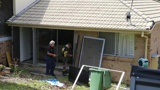 The scene of a home invasion at Bloodwood Crescent Molendinar. Picture Glenn Hampson