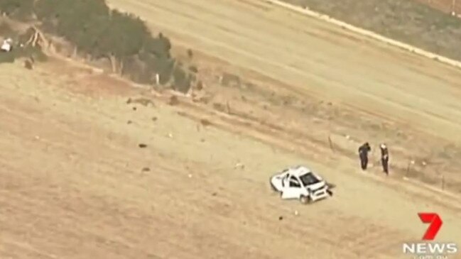 A car has rolled in a serious crash in Maitland, the Yorke Peninsula, on Friday afternoon. Picture: 7 News