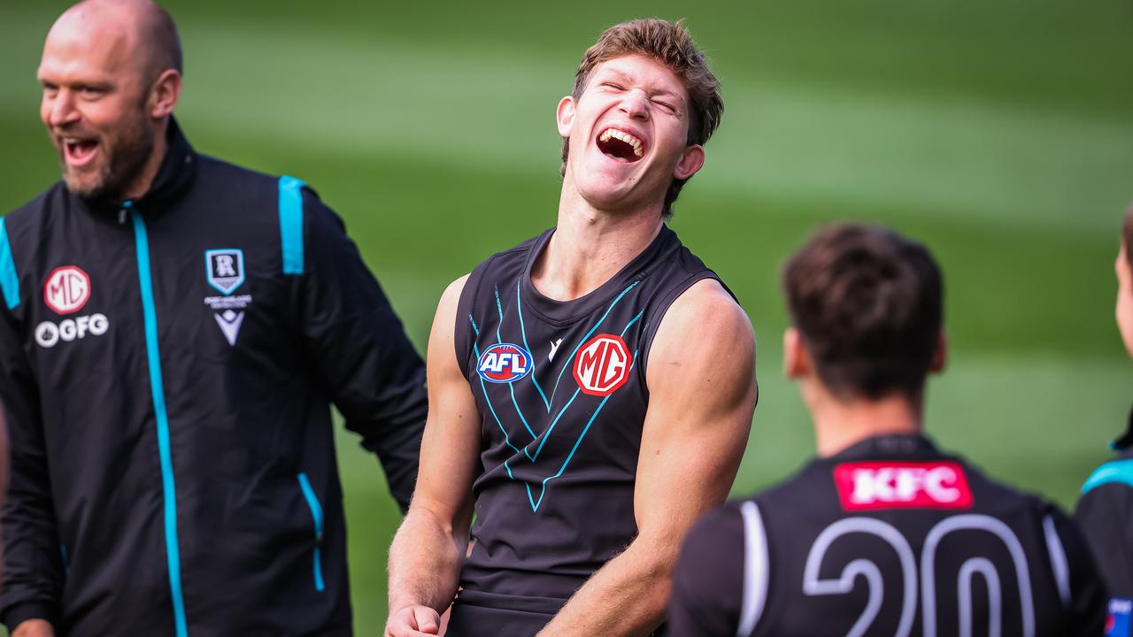 Mitch Georgiades at Port Adelaide training. Picture: Tom Huntley