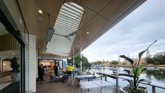 The new deck area will take full advantage of Runaway Bay Centre’s mooring available on the canal. Pictures: Facebook