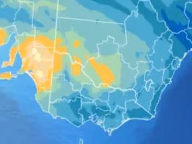 Half of Australia is expected to receive 25mm of rain or more by Christmas Day. Picture: Sky News Weather