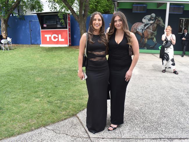 Guests in striking racewear at Penfolds Derby Day at the Flemington Racecourse on Saturday, November 02, 2024: