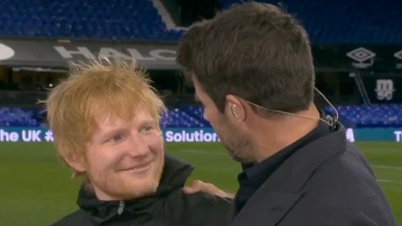 Ed Sheeran gatecrashed the interview.