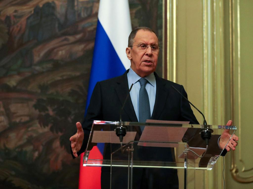 Russian Foreign Minister Sergei Lavrov has sent a warning to Britain. Picture: AFP