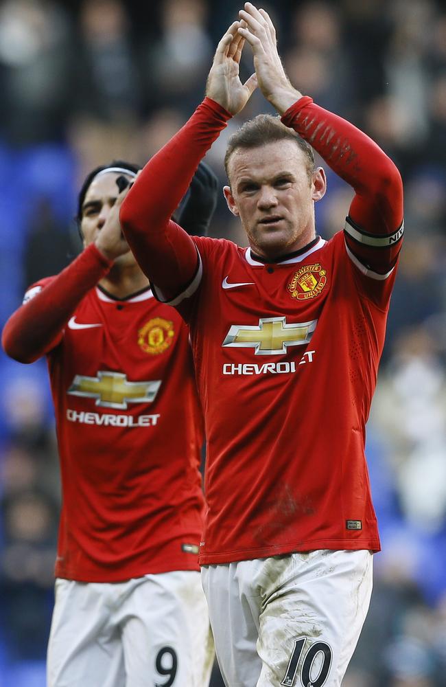 Manchester United's Wayne Rooney applauds the fans after a draw at White Hart Lane.