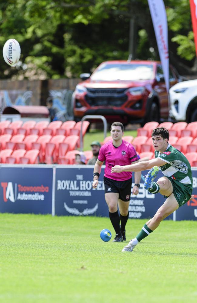 Harrison Vidler converts for Ipswich Jets . Picture: Kevin Farmer