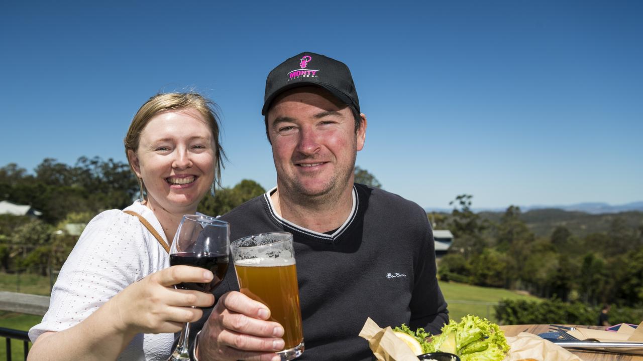 Meagan and Peter Caesar at Monty Brewing Co on opening weekend, Saturday, October 16, 2021. Picture: Kevin Farmer