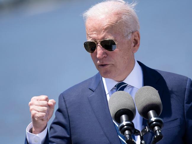 US President Joe Biden speaks about infrastructure and jobs on May 6, 2021, in Westlake, Louisiana. Picture: AFP