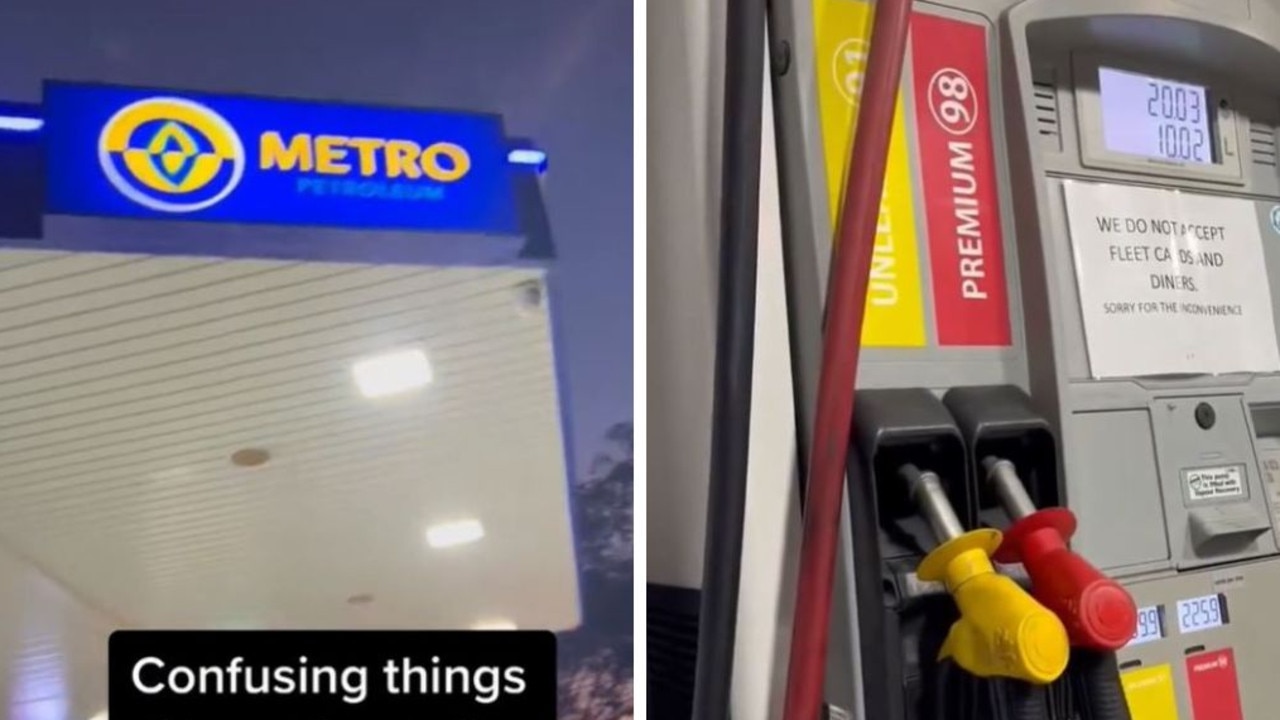 American woman learns how petrol stations work in Australia