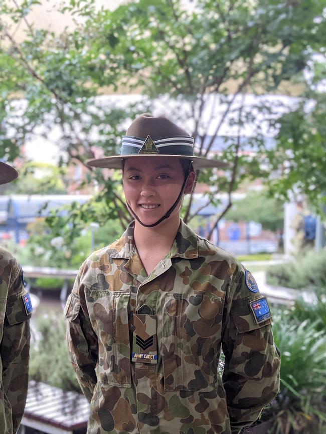 Adelaide is part of the school’s cadet program.