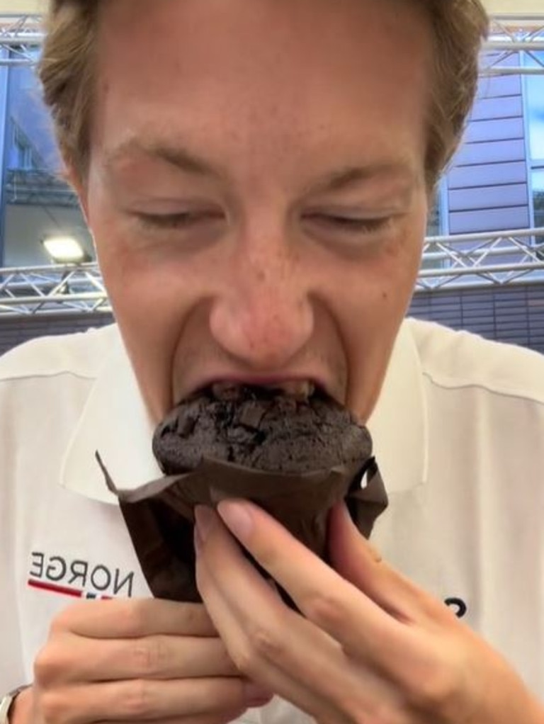 Norwegian long-distance swimmer turned muffin man Henrik Christiansen. Picture: TikTok