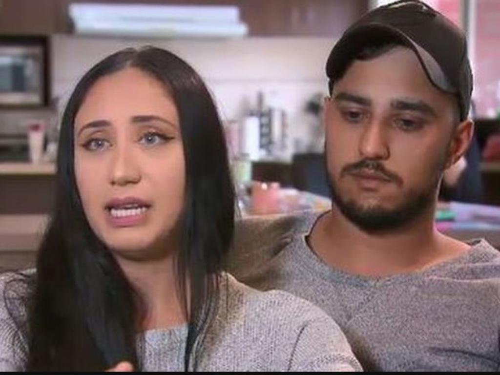 Newlyweds Sarah and Muhammed said they were ‘attacked for looking ethnic’. Picture: 9 News