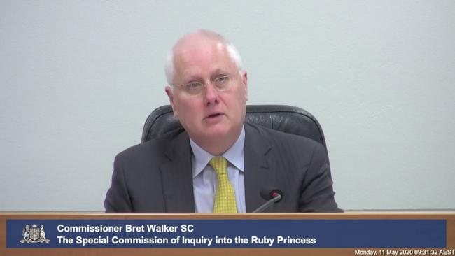 Commissioner Bret Walker SC presides over the Ruby Princess Inquiry. Picture: Supplied