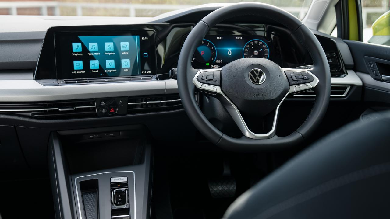 The interior is loaded with tech.