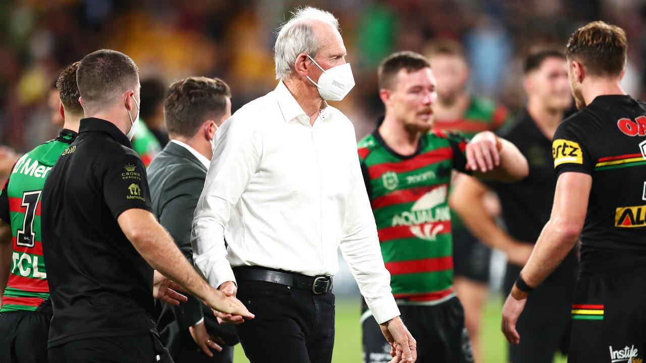 Rabbitohs coach Wayne Bennett after defeat in the 2021 NRL grand final (Photo by Chris Hyde/Getty Images)