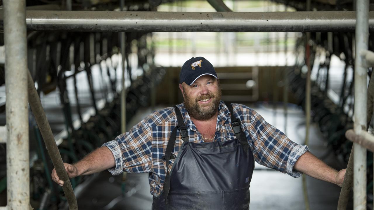 Brenton in the dairy. Picture: Zoe Phillips