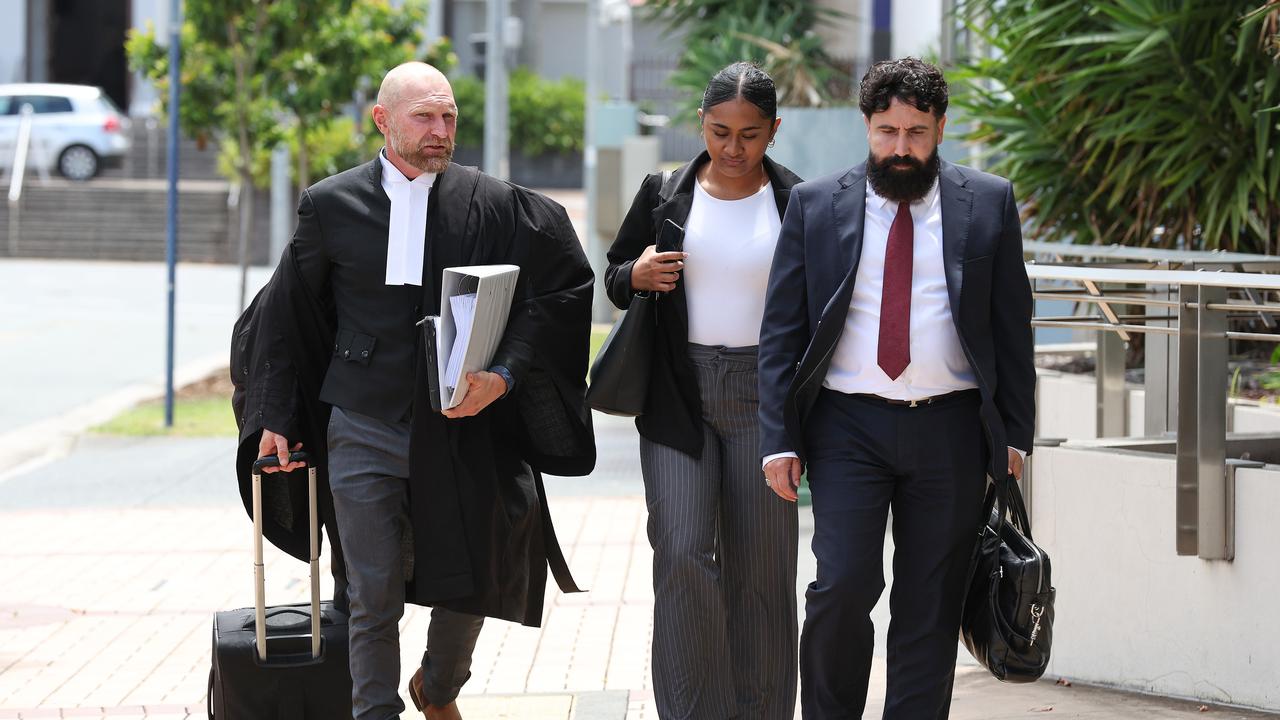 Defence Barrister Martin Longhurst (left) leaves court. Picture: Adam Head