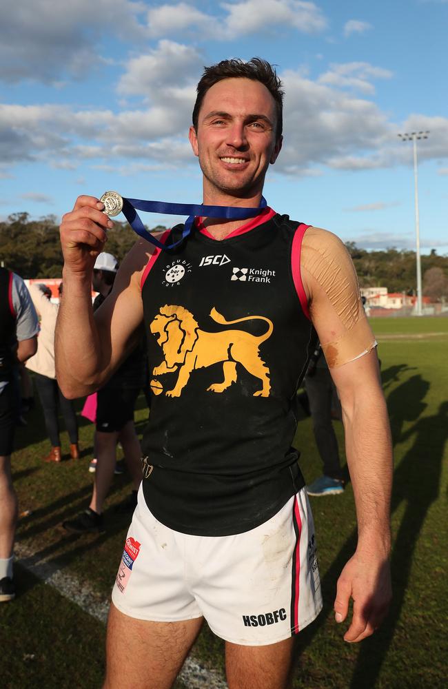 George Burbury was best on ground for Hutchins in the grand final. Picture: Nikki Davis-Jones