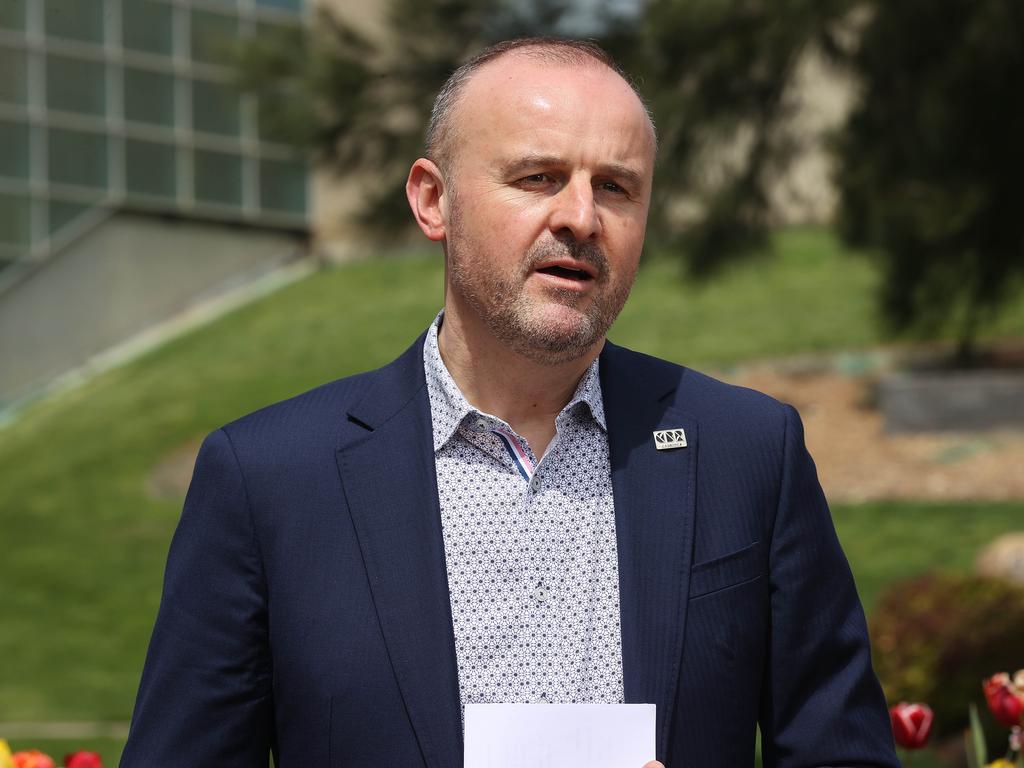 ACT Chief Minister Andrew Barr urged Canberrans to remain cautious amid the eased restrictions.Picture: Gary Ramage / NCA NewsWire