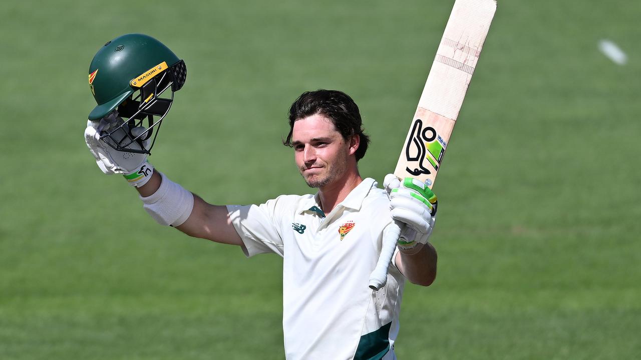 Tim Ward’s resurgence continued with 142, but it wasn’t enough to take Tasmania to a remarkable fourth innings victory over South Australia as they fell two runs short. Picture: Steve Bell / Getty Images