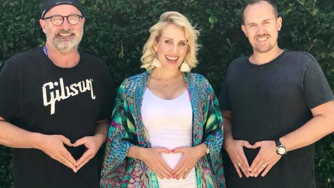 AFTER her emotional struggle to fall pregnant with IVF, Hot Tomato radio personality Emily Jade O’Keefe has today announced she is pregnant with her second “miracle” baby. Pictured: Flan, Emily Jade and Christo.