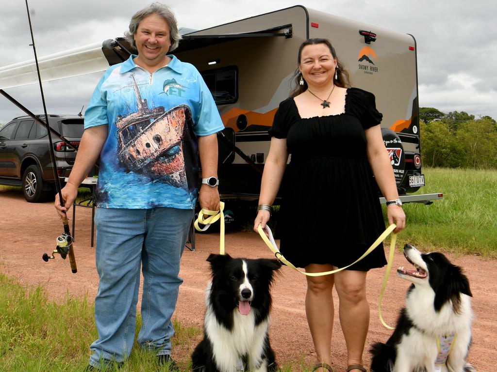 Malcolm and Tania Brown with Bella and Kylo. Picture: Evan Morgan